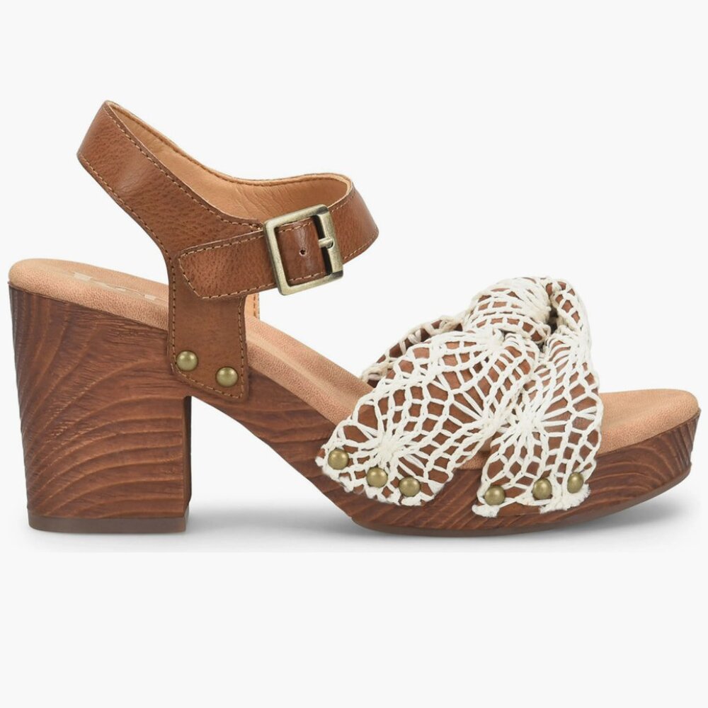 NEW KORKS Natalia Knot Sandal In Color TAN/ NAT CROCHET - Picture 5 of 9